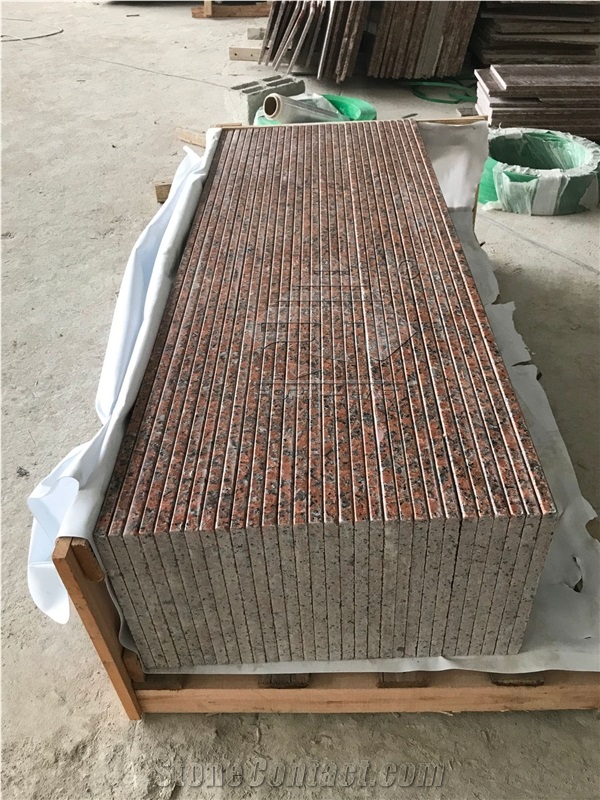 China Maple Leaf Red Granite Polished Steps