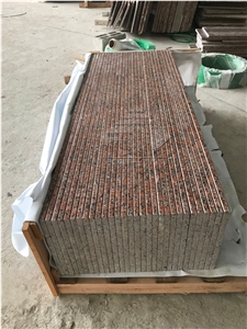 China Maple Leaf Red Granite Polished Steps