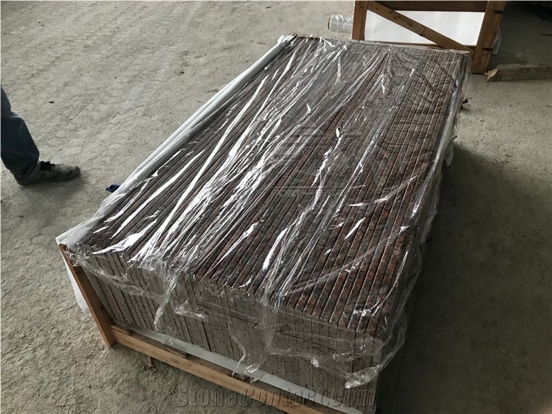 China Maple Leaf Red Granite Polished Steps