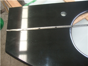 China Mongolia Black Granite Vanity Tops