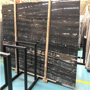 China Nero Portoro Silver Dragon Marble Slabs Tile