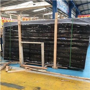 China Nero Portoro Silver Dragon Marble Slabs Tile