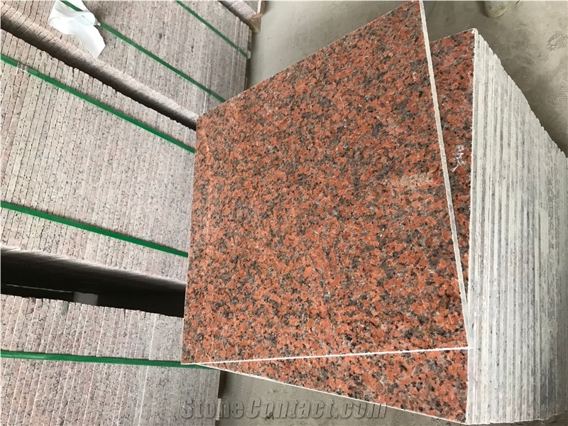 G562 Maple Red Granite Polished Flooring Tiles
