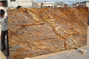 India Rainforest/Bidazar Brown Marble Slabs&Tiles