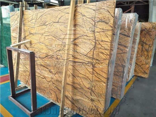 India Rainforest/Bidazar Brown Marble Slabs&Tiles