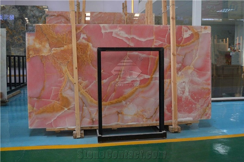 Italy Onice Rosa Pink Onyx Slabs for Project