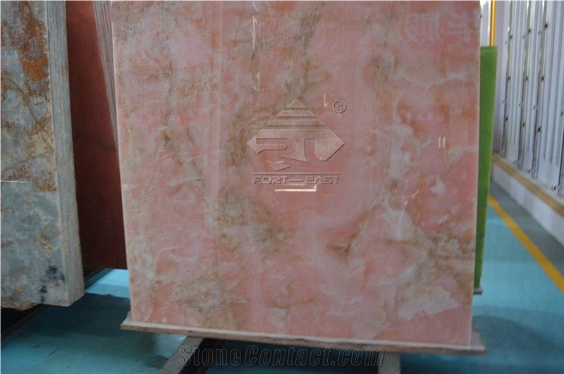 Italy Onice Rosa Pink Onyx Slabs for Project