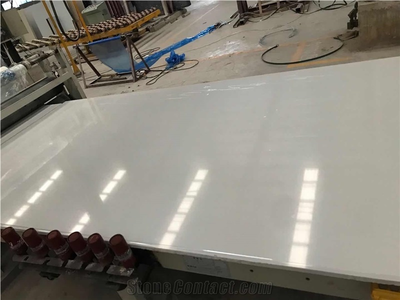 Micro Carrara White Artificial Marble Slabs