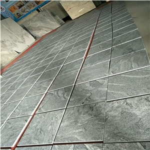 Nero Santiago/Landscape Grey Granite Tiles Slabs