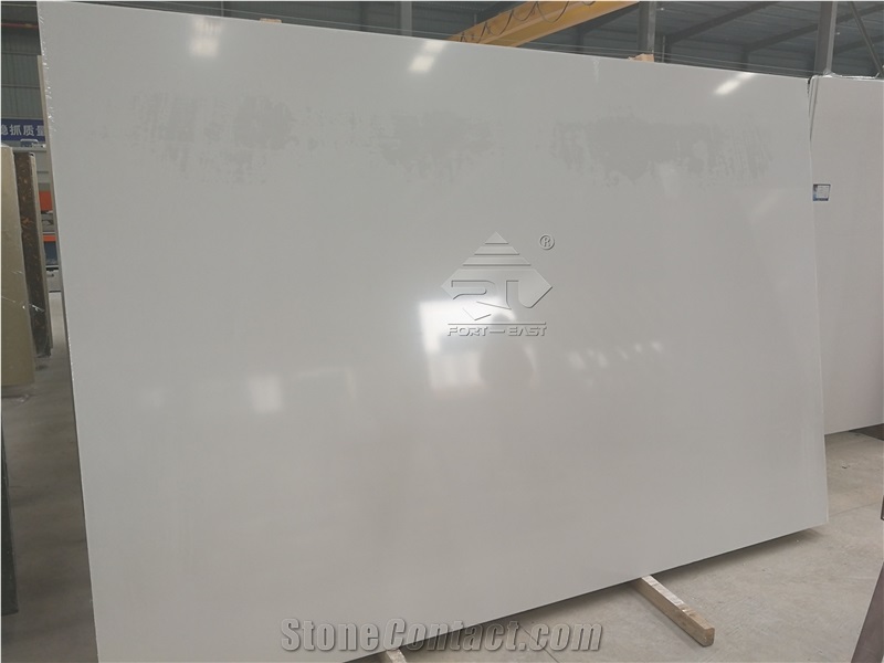 Pure White Manmade Marble Stone Slabs&Tiles