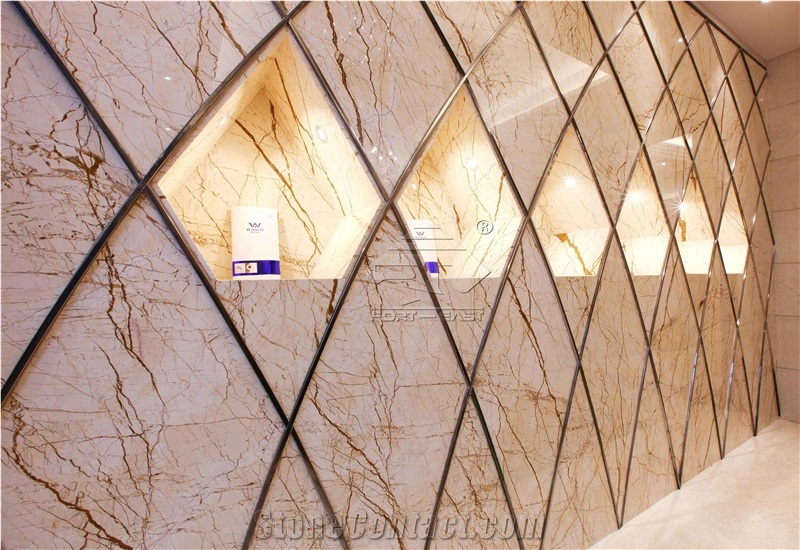 Turkey Menes Gold Beige Marble Slabs & Tiles