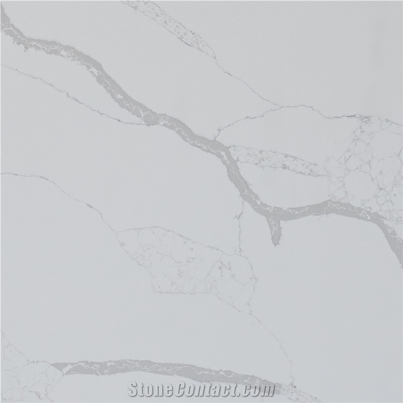Vietnam Calacatta Lune B White Quartz Slabs