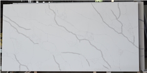 Vietnam Calacatta Lune B White Quartz Slabs