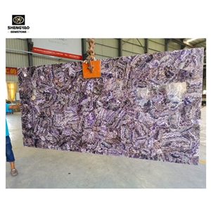 Gemstone Agate Amethyst Stone Translucent Slab