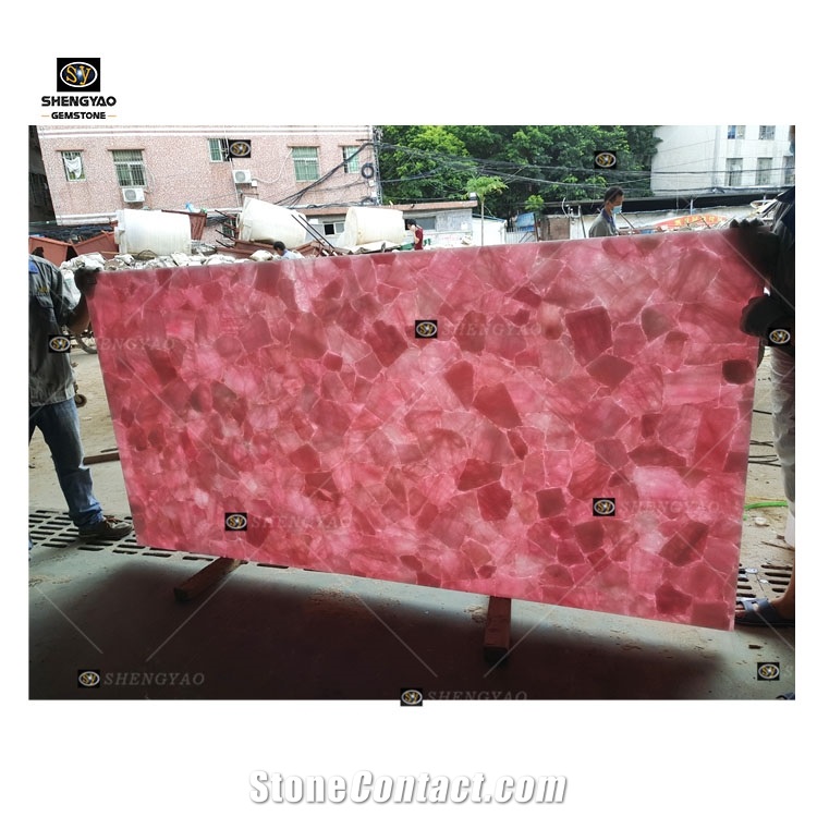 Gemstone Agate Amethyst Stone Translucent Slab