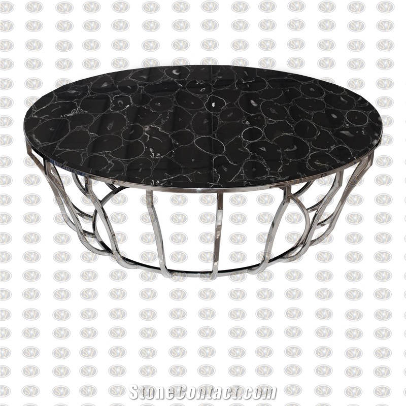 High Quality Luxury Backlit Agate Furniture