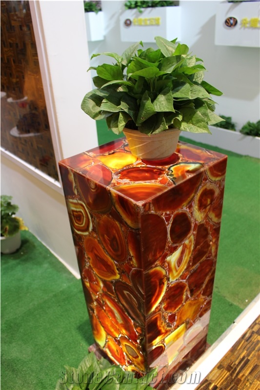 High Quality Luxury Backlit Agate Furniture