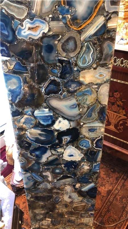 High Quality Luxury Backlit Agate Furniture