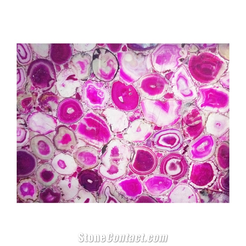 High Quality Pink Agate Slab for Home Decorations