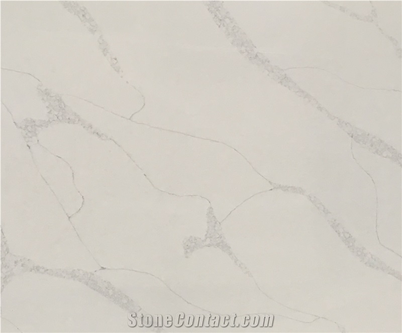Cream White Luccia Quartz Slabs