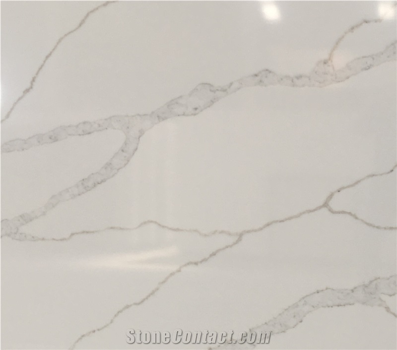 New Semi White Laza Quartz Slabs