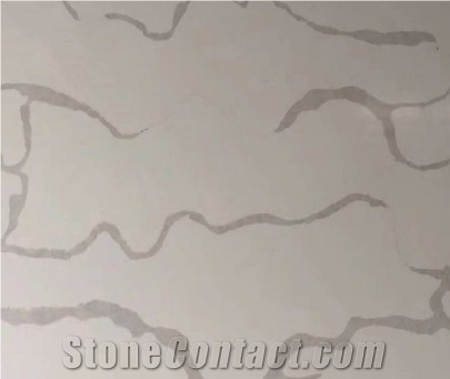 Polish Calacatta Quartz Slabs