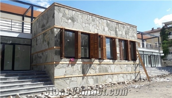 Silvery Green Slate Polygonal Irregular Flagstone Wall,Paver