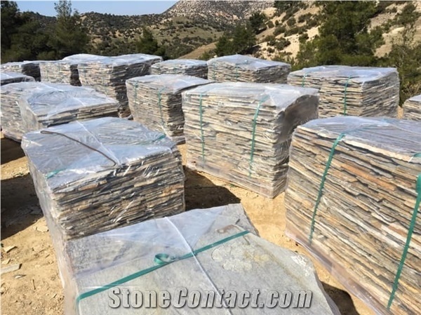 Silvery Green Slate Polygonal Irregular Flagstone Wall,Paver