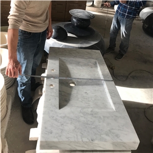 Elegant Wash Basin, Bianco Carrara
