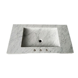 Rectangular Wash Basin, Bianco Carrara