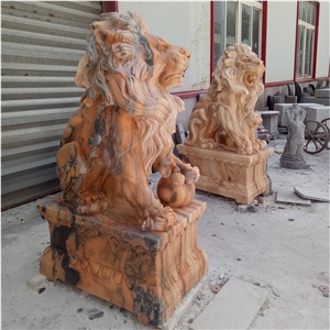 Animal Sculptu Majestic Stone Lion Statue