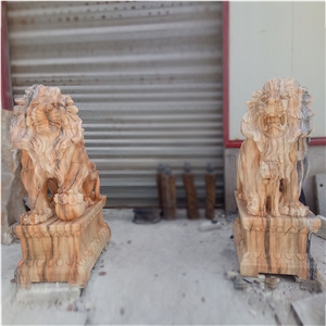 Animal Sculptu Majestic Stone Lion Statue