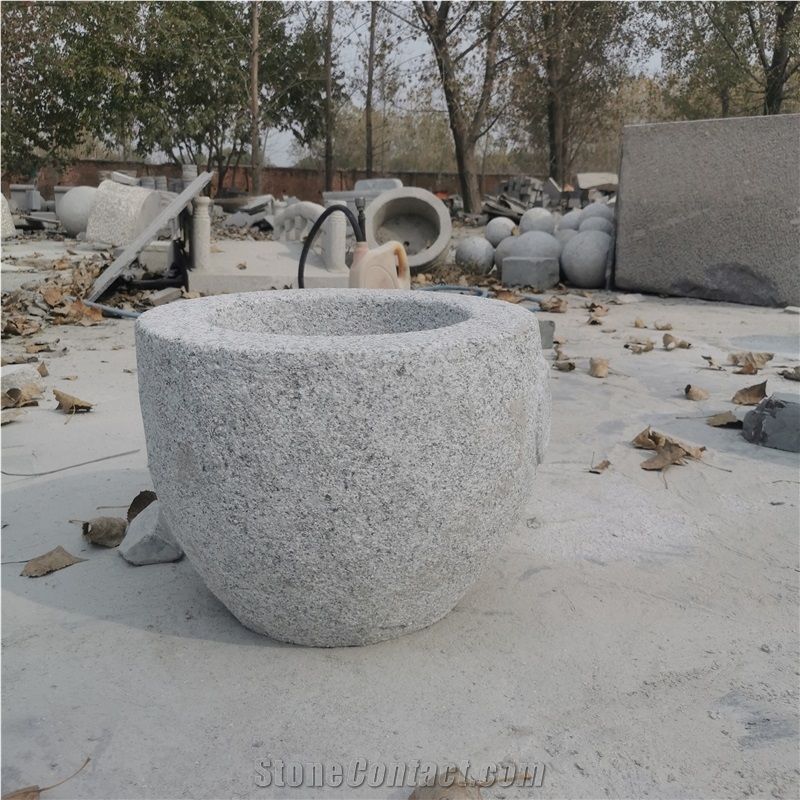 Garden Stone Flower Pot Vase Statue Flower Pot