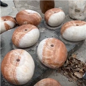 Onyx Marble Fountain Natural Stone Water Ball