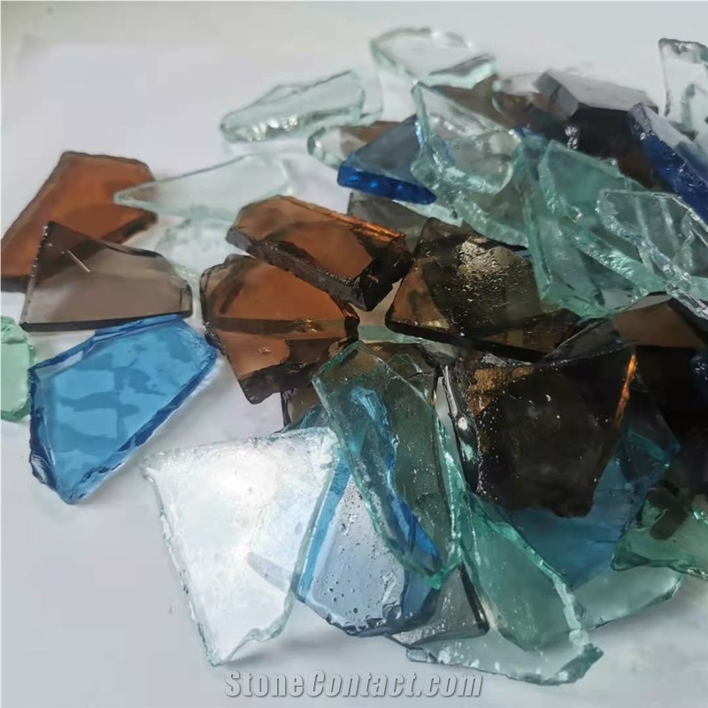 Thick 5mm Irregular Colours Glass Sheet