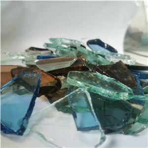 Thick 5mm Irregular Colours Glass Sheet