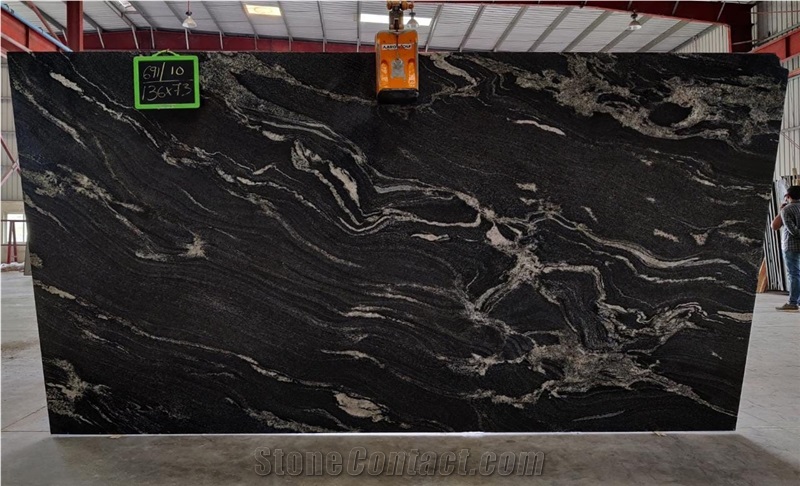 Cosmic Black Granite Slabs