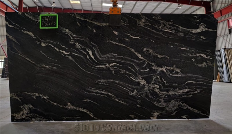 Cosmic Black Granite Slabs