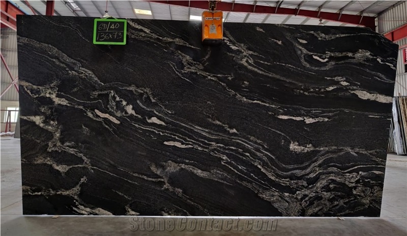Cosmic Black Granite Slabs