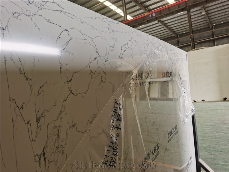 Carrara Artificial Marble Cultured Marble White