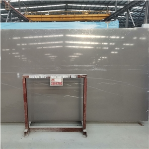 Pure Grey Engineered Marble Slab Tiles
