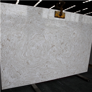 White Brown Artificial Marble Bathroom Tile