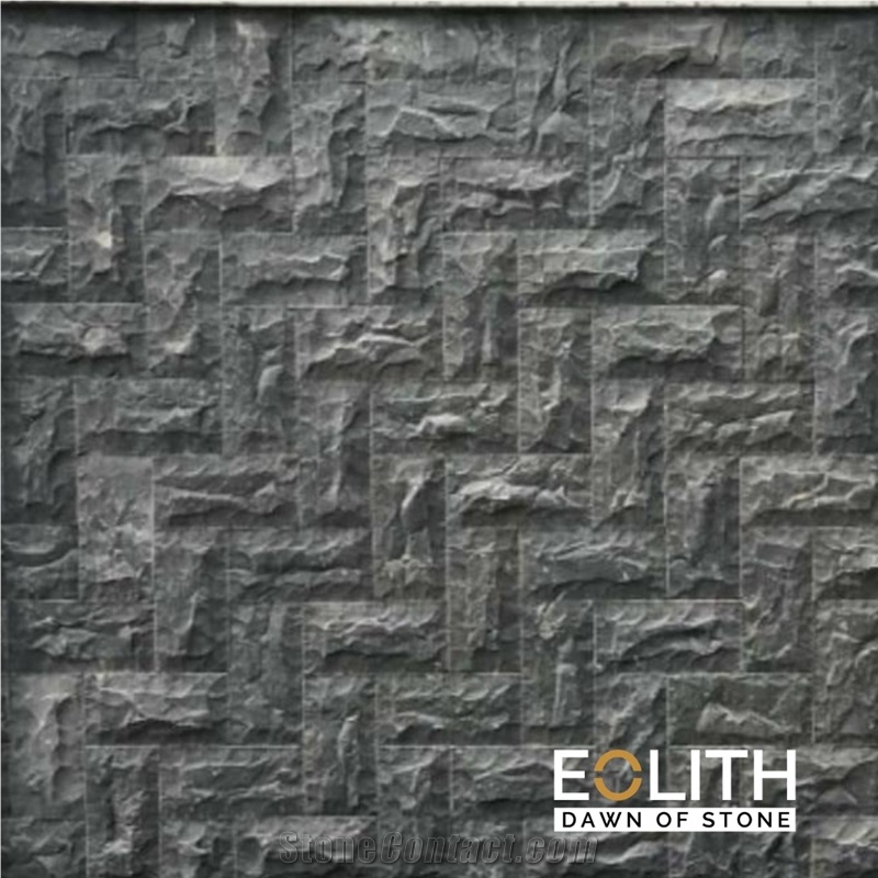 Natural Rock Face Black Basalt
