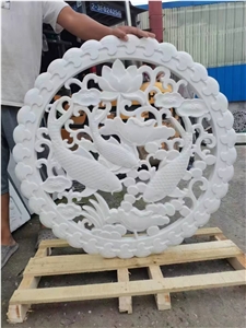 Archaize Window Hollows Stone Carved Wall Relief