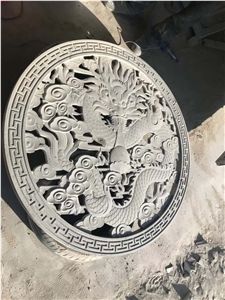 Archaize Window Hollows Stone Carved Wall Relief