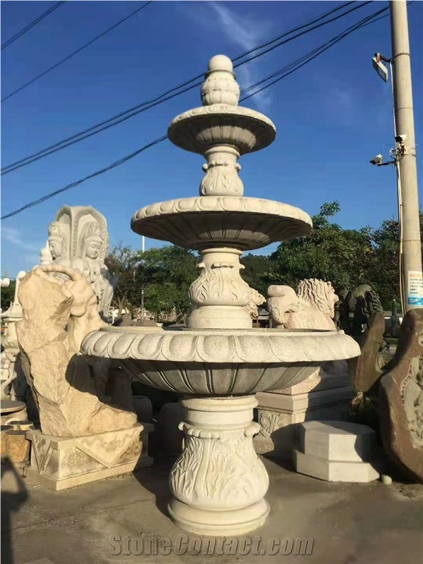 European Fountain Park Large Waterfall Sculpture