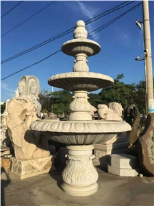 European Fountain Park Large Waterfall Sculpture