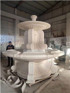 Garden Water Fountain with Stone Human Statues