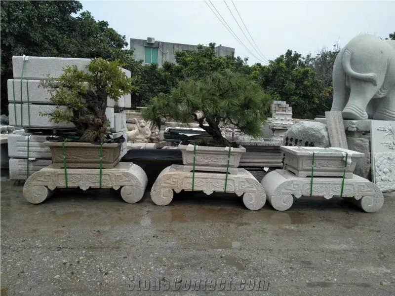 Granite Flower Stand Basic Pots Garden Planter