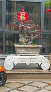 Granite Flower Stand Basic Pots Garden Planter